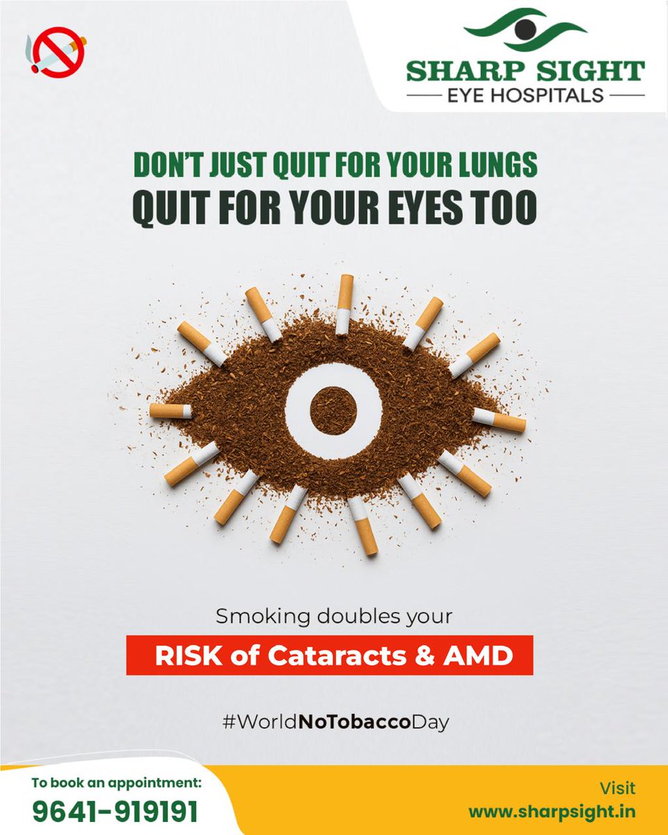 𝐘𝐨𝐮𝐫 𝐞𝐲𝐞𝐬 𝐰𝐢𝐭𝐧𝐞𝐬𝐬 𝐞𝐯𝐞𝐫𝐲 𝐦𝐨𝐦𝐞𝐧𝐭—𝐰𝐡𝐲 𝐜𝐥𝐨𝐮𝐝 𝐭𝐡𝐞𝐢𝐫 𝐯𝐢𝐞𝐰 𝐰𝐢𝐭𝐡 𝐬𝐦𝐨𝐤𝐞?
Every puff you take doesn’t just fade into the air—it leaves a mark on your vision. From dull blurs to irreversible damage, the real cost of smoking could be your