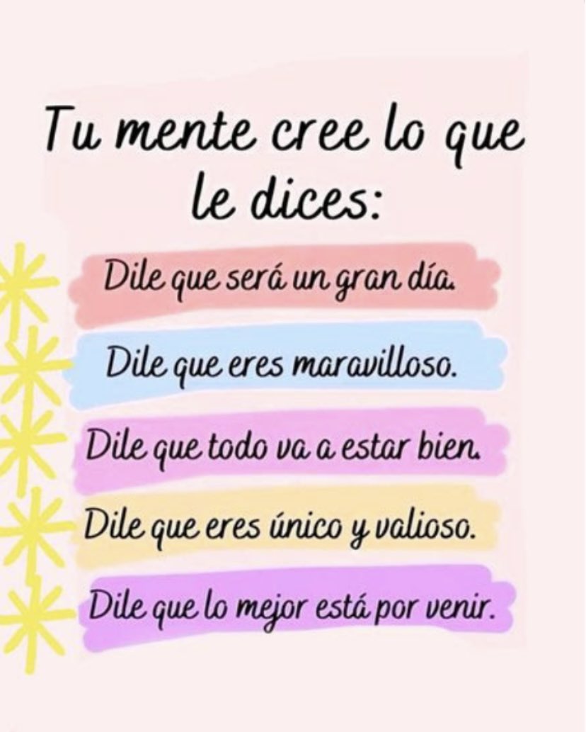 🌻🌈🌻TU MENTE CREE………
🌻DILE QUE……………………………
🌻DILE QUE ERES………………….
🌻QUE TODO…………………………
🌻DILE QUE ………………………….
🌻DILE QUE LO……………🌻🌈🌻