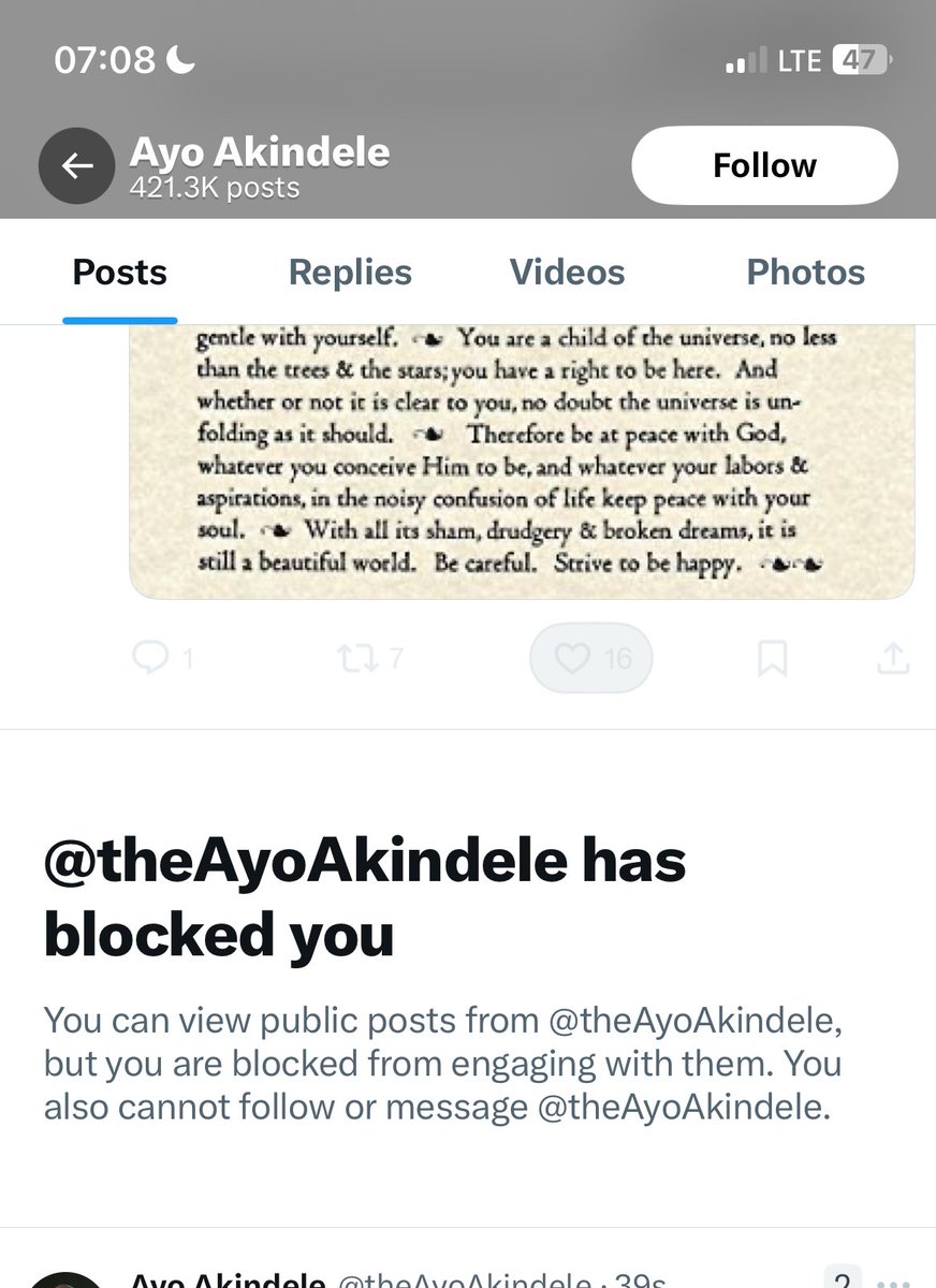 Ayo Akindele Dey dm everybody e reach my turn, the nigga blocked me 🤣🤣🤣