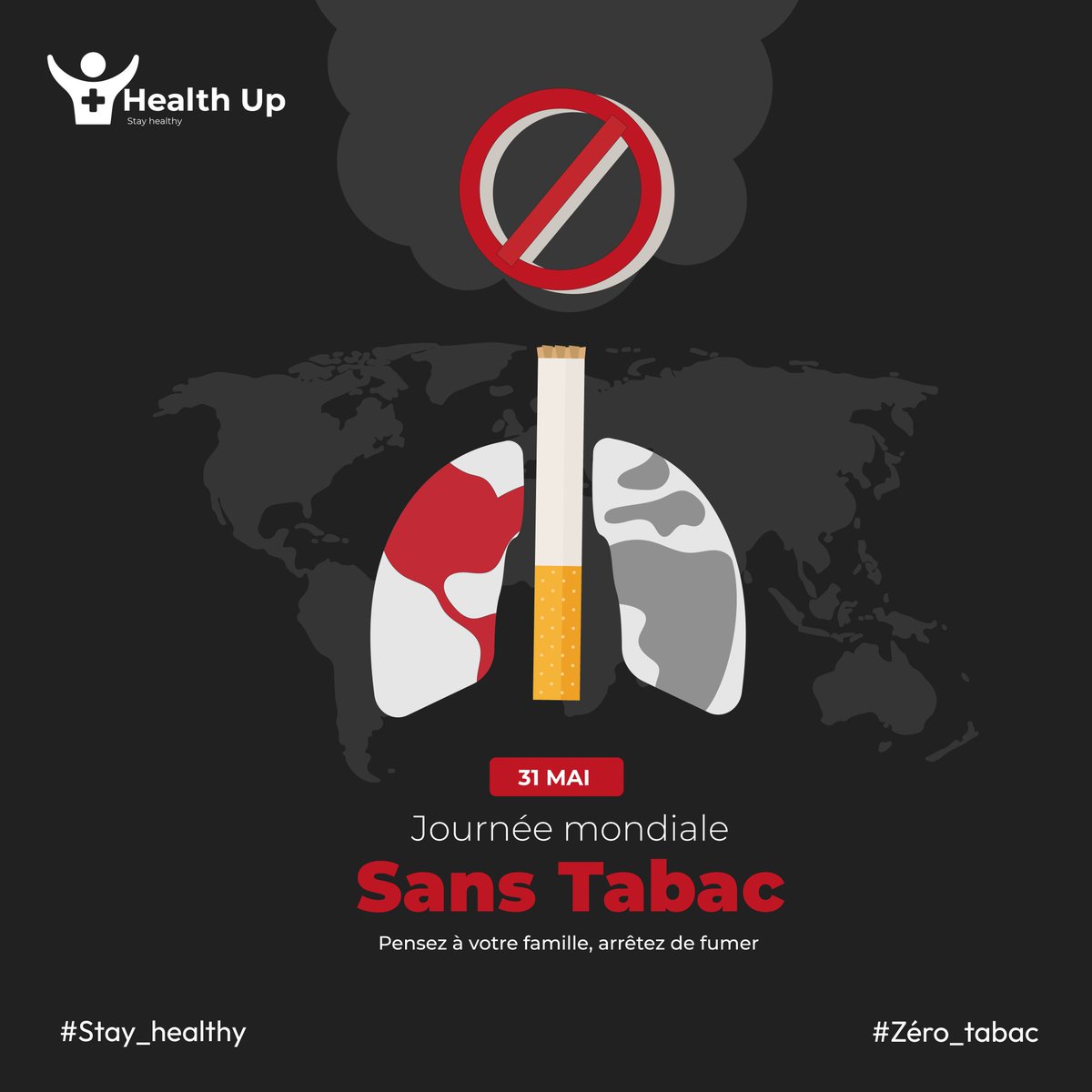 HealthUp35's tweet photo. 🚭 31 mai – Journée mondiale sans tabac

Le tabac tue + de 8M de personnes chaque année.
🫁 Protégez vos poumons.
❤️ Pensez à vos proches.
💪 Dites NON au tabac, OUI à la vie.

#Zéro_tabac #Stay_healthy #31mai #SansTabac #Santé https://t.co/DYamgfSJSb