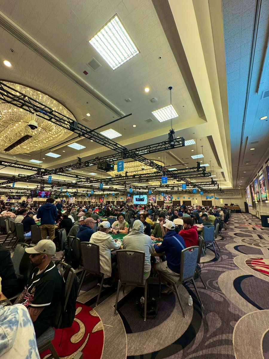 DallasCooperS's tweet photo. After 17 years of watching the #WSOP, I finally jumped in and played! Swung through some big pots, won some, lost some, and had a blast. The hand in the pic is my AQ vs A3 and AJ all in pre flop - Jack on the river got me. I’ll be back. GGS. https://t.co/FhqdAHdz9G