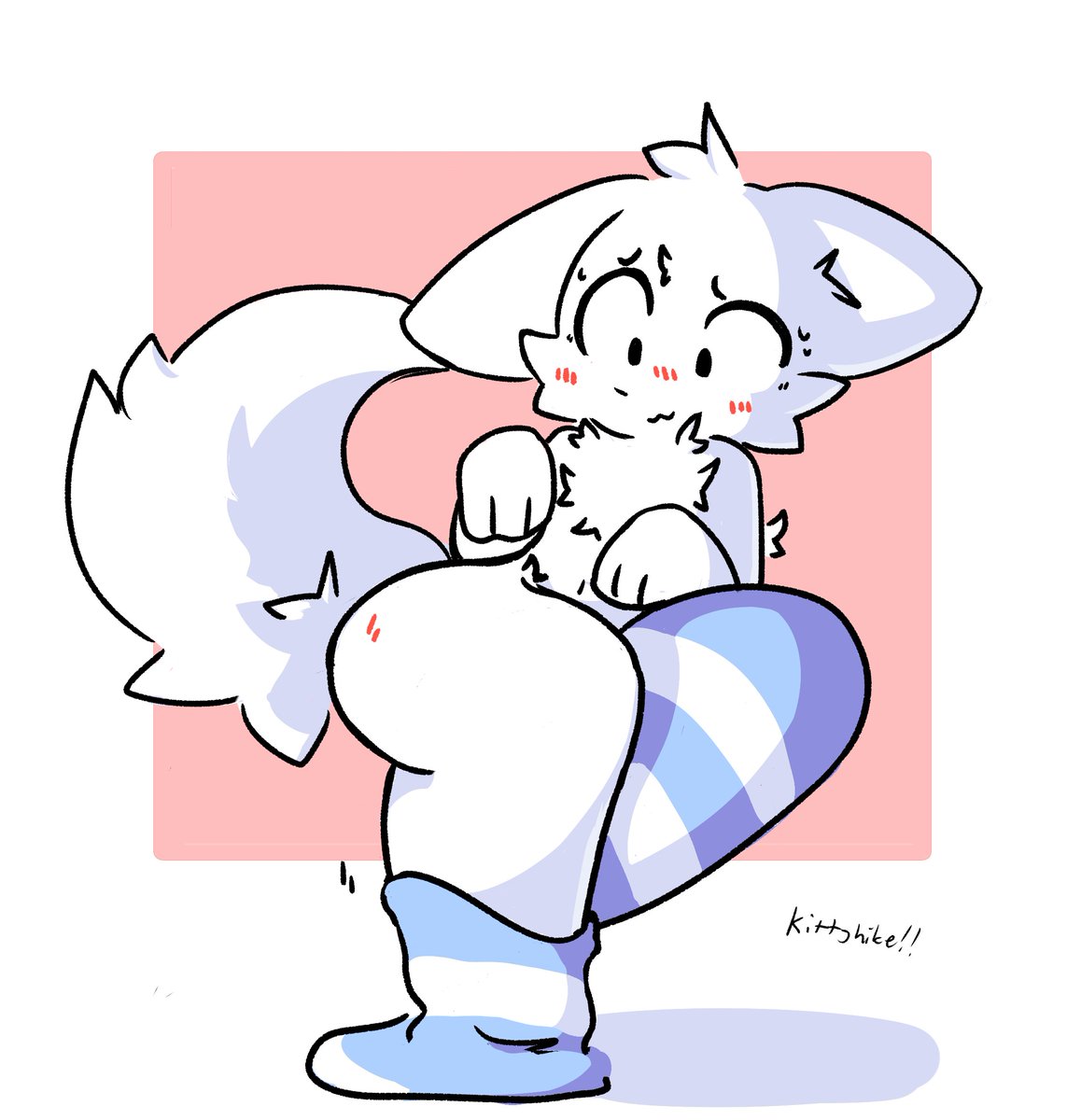 He still hasn't pulled up the sock...💔