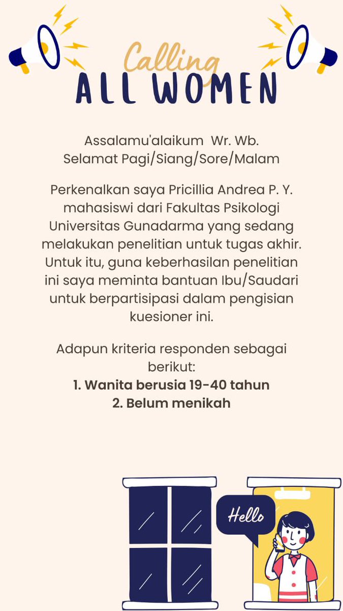 yipiiiyeayy's tweet photo. halo teman-teman, aku lagi butuh responden untuk penelitianku. 

Jika berkenan, boleh bantu isi yaa. Terima kasih banyak 🙏

Link kuesioner 👇
https://t.co/ewc1QwKIlm https://t.co/pHBvRqBHXf
