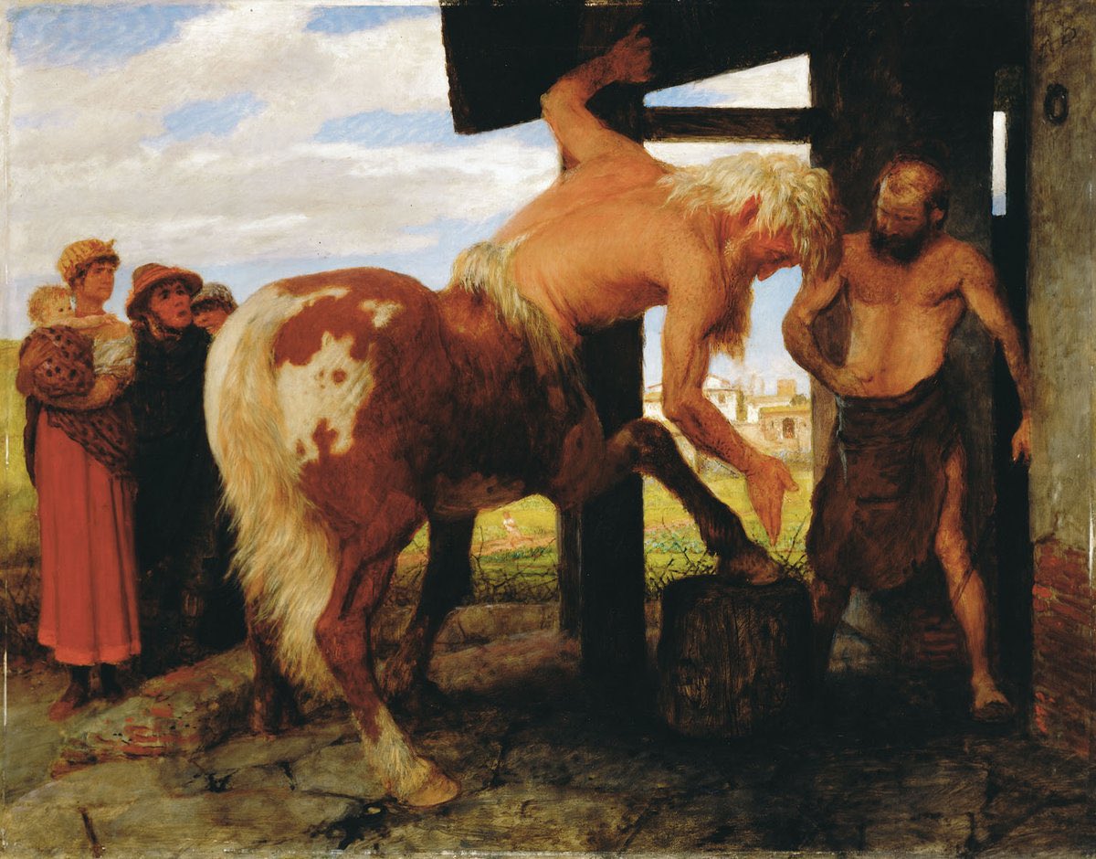๐๐ฒ๐ซ๐ฑ๐ฅ๐ข๐ฏ (@_gvnther_) on Twitter photo Centaur at the Village Blacksmith's Shop โ Arnold Bรถcklin Centaur at the Village Blacksmith's Shop โ Arnold Bรถcklin