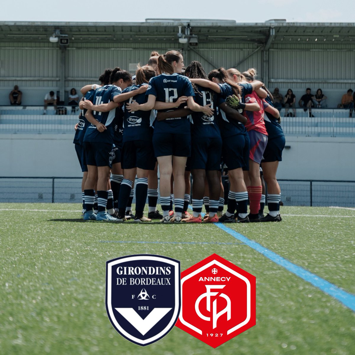 FCGB Féminines (@fcgbwomen) on Twitter photo 𝑱𝒐𝒖𝒓 𝒅𝒆 𝒎𝒂𝒕𝒄𝒉 💥 
Après une saison magnifique, nos bordelaises disputent un barrage d'accession. Venez les encourager à domicile pour ce match aller face à Annecy. Allez Bordeaux ! 💙🤍
⏱️ 15h
📍 Stade Sainte-Germaine du Bouscat
🎫 Entrée gratuite
📺 Chaîne YouTube 𝑱𝒐𝒖𝒓 𝒅𝒆 𝒎𝒂𝒕𝒄𝒉 💥 
Après une saison magnifique, nos bordelaises disputent un barrage d'accession. Venez les encourager à domicile pour ce match aller face à Annecy. Allez Bordeaux ! 💙🤍
⏱️ 15h
📍 Stade Sainte-Germaine du Bouscat
🎫 Entrée gratuite
📺 Chaîne YouTube