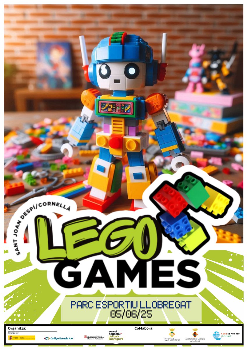 SE Baix Llobregat 5 (@se_bll5) on Twitter photo 🎉 Més de 500 alumnes de 10 centres de Cornellà i SJD participaran dijous al 1r Lego Games, una jornada per mostrar i celebrar el treball en pensament computacional a les aules. Omplirem el <a href="/PARCESPORTIU/">PELL i Can Mercader</a> de creativitat!
#LegoGames2025 <a href="/SEiXarxes/">Xarxes i Serveis educatius</a> <a href="/educaciocat/">Educació</a> <a href="/eniubo/">Esther Niubó</a> 🎉 Més de 500 alumnes de 10 centres de Cornellà i SJD participaran dijous al 1r Lego Games, una jornada per mostrar i celebrar el treball en pensament computacional a les aules. Omplirem el <a href="/PARCESPORTIU/">PELL i Can Mercader</a> de creativitat!
#LegoGames2025 <a href="/SEiXarxes/">Xarxes i Serveis educatius</a> <a href="/educaciocat/">Educació</a> <a href="/eniubo/">Esther Niubó</a>