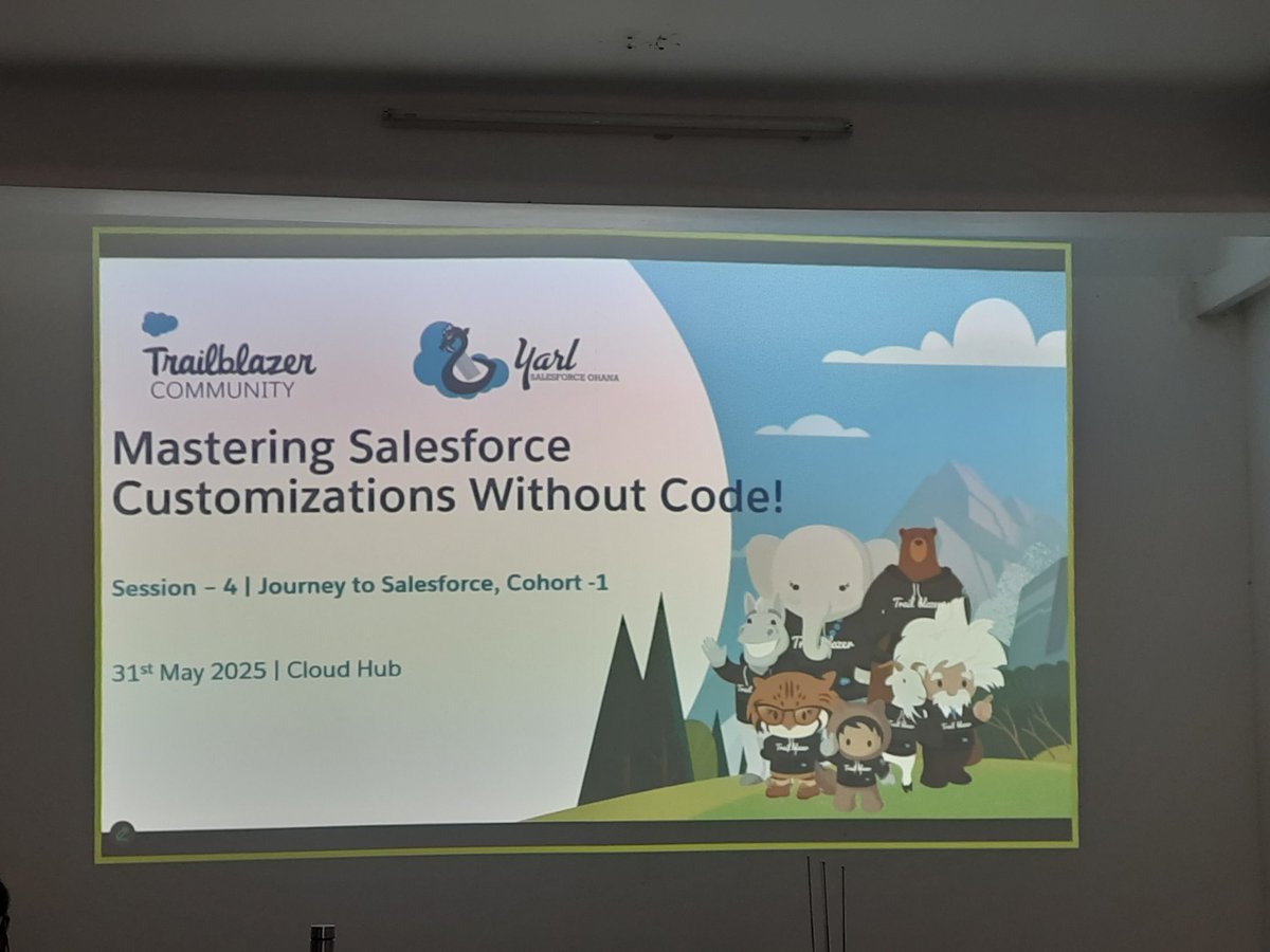 YarlSFO's tweet image. 𝐇𝐚𝐩𝐩𝐞𝐧𝐢𝐧𝐠 𝐍𝐨𝐰: 𝐉𝐨𝐮𝐫𝐧𝐞𝐲 𝐭𝐨 𝐒𝐚𝐥𝐞𝐬𝐟𝐨𝐫𝐜𝐞 – 𝐒𝐞𝐬𝐬𝐢𝐨𝐧 𝟒!

Today’s all about exploring Salesforce Customizations with our amazing Trailblazers. Laptops out, learning in full swing, and the energy is high!

#Journey2Salesforce #TrailblazerCommunity…