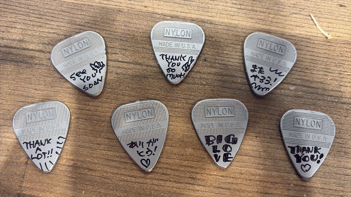 本日のピックたち！ツアーファイナル。感謝をシリーズ！最高のファイナルにしよう。
#thebawdies #ssu2025 #富山soulpower #本日のピックたち