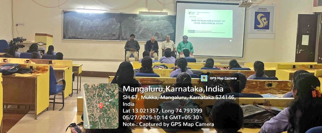 <a href="/RKHEGDE2/">R K HEGDE</a> The event created awareness about responsible #Startup practices. Jasmitha Naik introduced the Chief Guest. Ananya was the Master of Ceremony. Aishwarya delivered Vote of Thanks
#SUIETMukka #SrinivasUniversity #Mangaluru #Mangalore #SUIET #ಮುಕ್ಕ #ಮಂಗಳೂರು #IntellectualProperty 4/4