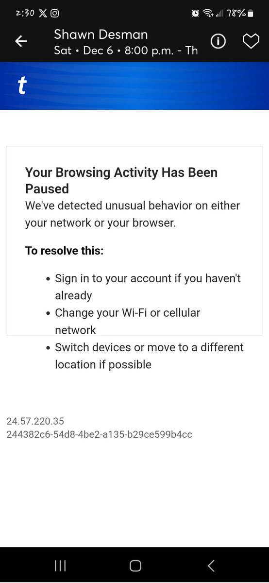Ok fuck u <a href="/Ticketmaster/">Ticketmaster</a> this is the 4th time in 5 months u have done this the day tickets go on sale. Last time it was paused for 11 days. What the fuck, u suck