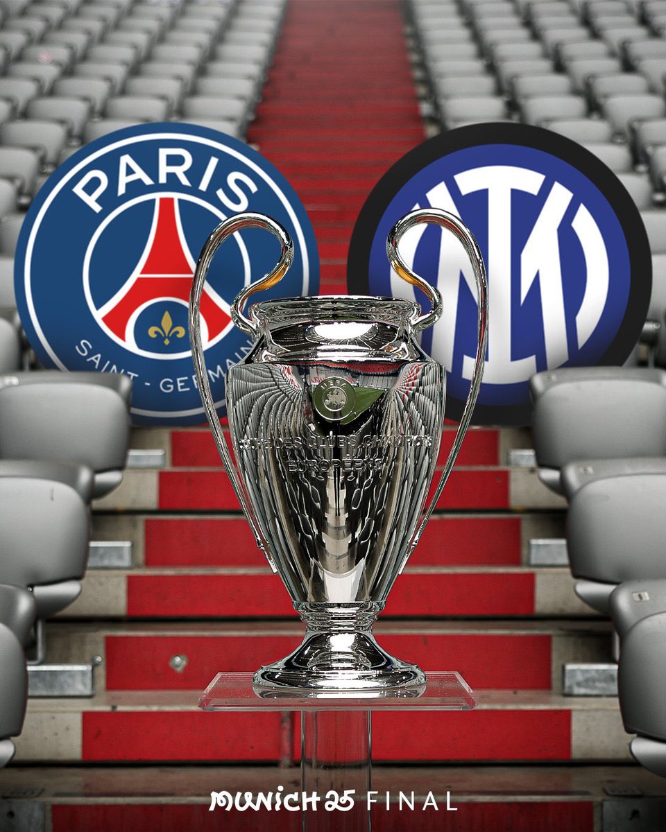 Аваргуудын лигийн финал өнөөдөр шөнө 03:00 цагаас

🇫🇷 ПСЖ 🆚 Интер 🇮🇹
🏟️ Мюнхен, Аллианз Арена

#UCLfinal 🏆⚽️