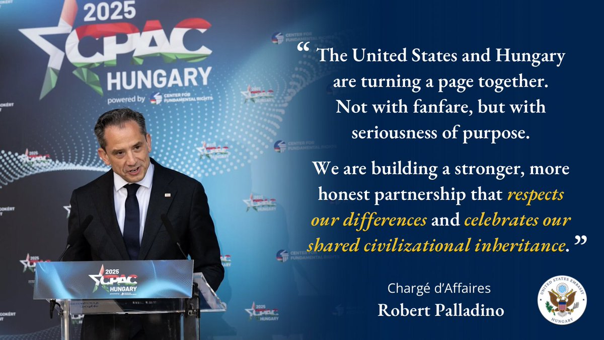 Such an honor to speak at CPAC Hungary.