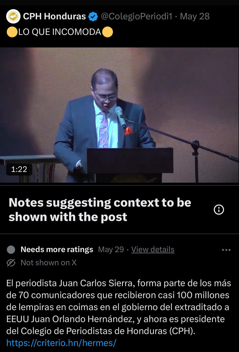 El colmo no es que difunda fake news a diario… El colmo es que sea corregido por notas de contexto y aún así lo premien con la presidencia del Colegio de Periodistas. 🫠

El periodismo crítico es vital, pero el periodismo vendido, solo da vergüenza.