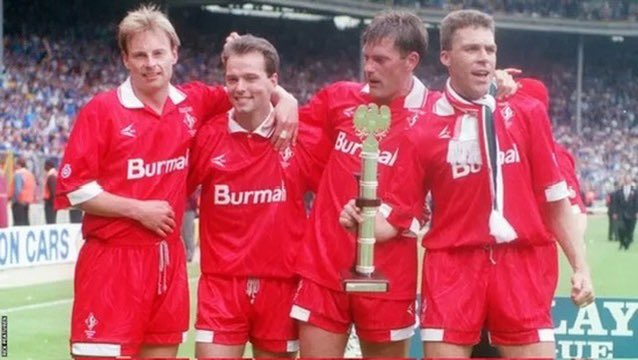 On this day in 1993.

<a href="/Official_STFC/">Swindon Town Football Club</a>  reach the Premier League.

A thrilling 4-3 win over Leicester City at Wembley means the Town are promoted to the top flight after the heartbreak of demotion three years previously. 

Paul Bodin’s penalty decides this classic match.