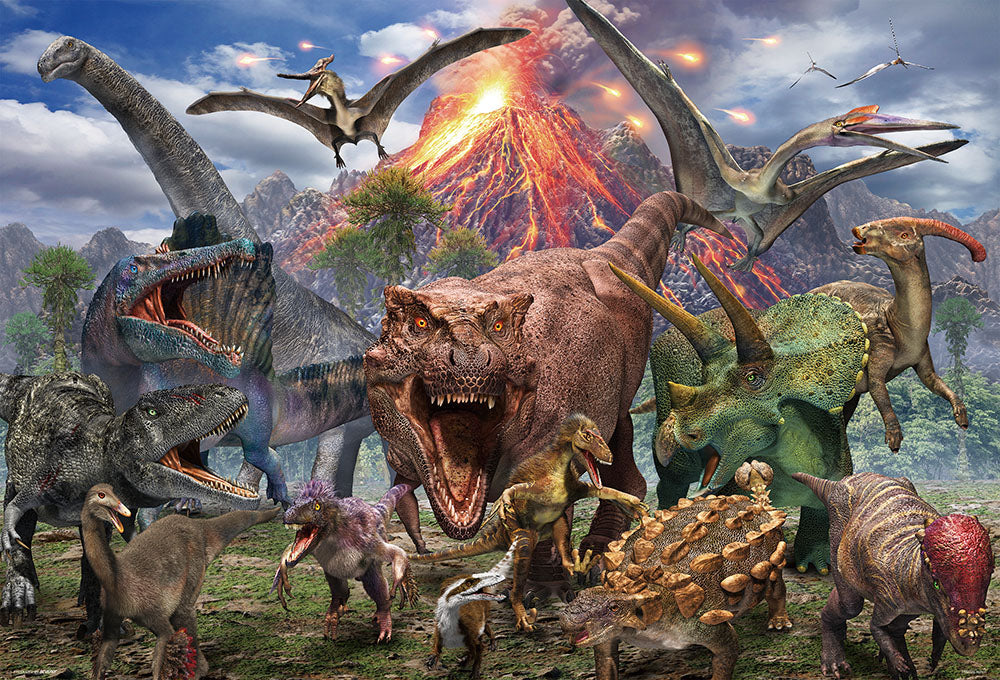 1518ピースパズル　完成品　恐竜　時を越えて　34cm×102cm　服部雅人 商品数6000点以上！国内最大級ジグソーパズル・パネル専門店カテゴリ別