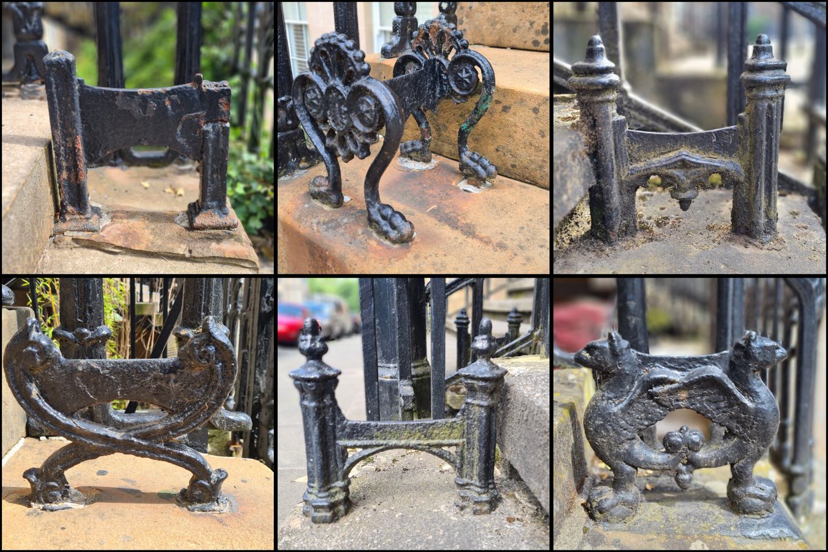 is_glasgow's tweet image. Bootscrapers of Park Circus in the west end of Glasgow. Bootscrapers are very basic, functional item of metalwork, but I love all the different ways they've been made to look a bit more fancy. 

#glasgow #ironwork #bootscraper
#metalwork
#design #architecture #parkcircus