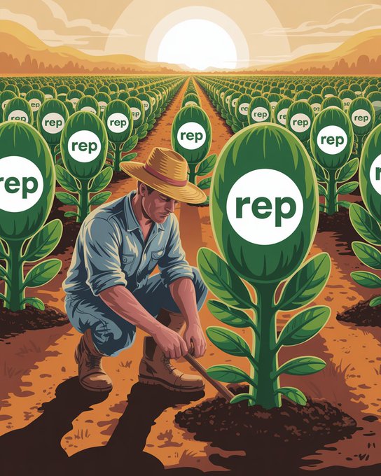 Who is active im making a Farmer List ✍️

I am boosting 
#GiveRep
 farmers 

🩶1 LIKE = 1 $REP
🩶1 RT = 1 $REP
🩶3 REPLY = 3 $REP

Let’s see how many farmers there are 👀 
Comment 
 <a href="/GiveRep/">GiveRep</a>
<a href="/Scallop_io/">Scallop</a> <a href="/GiveRep/">GiveRep</a> <a href="/ATTNtoken/">Attention 👁️</a>