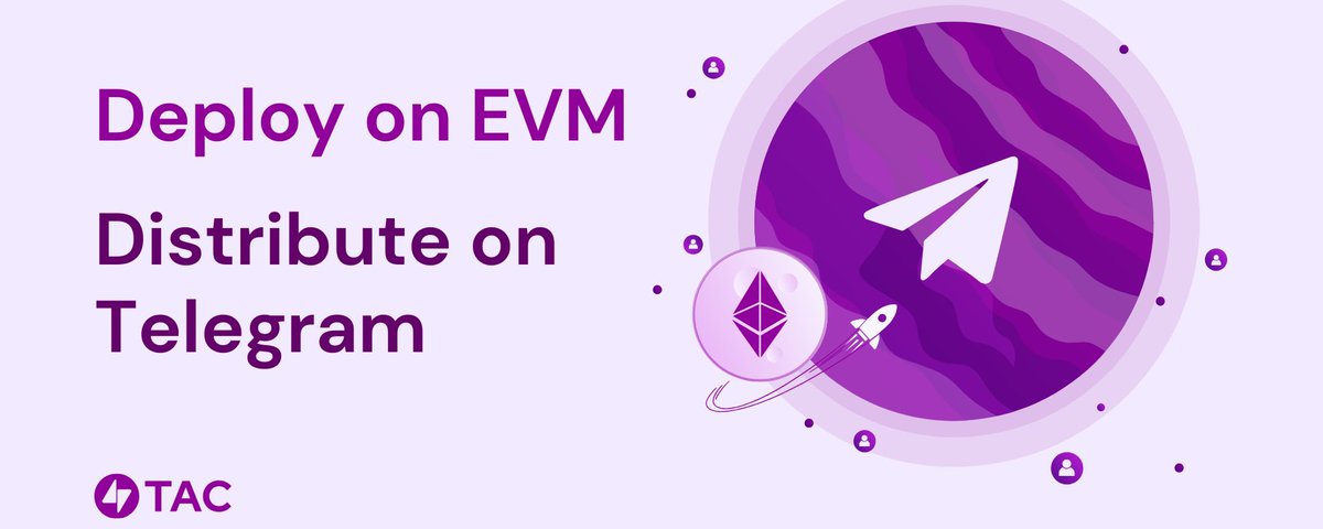 Very soon telegram will be a hub for DeFi

TAC acts as a Layer 1 EVM-compatible chain built on TON. This means developers can easily deploy Ethereum-based smart contracts on <a href="/TacBuild/">TAC (🫰,✨️)</a>. At the same time, benefits from leveraging TON's speed and Telegram's user base. 

It