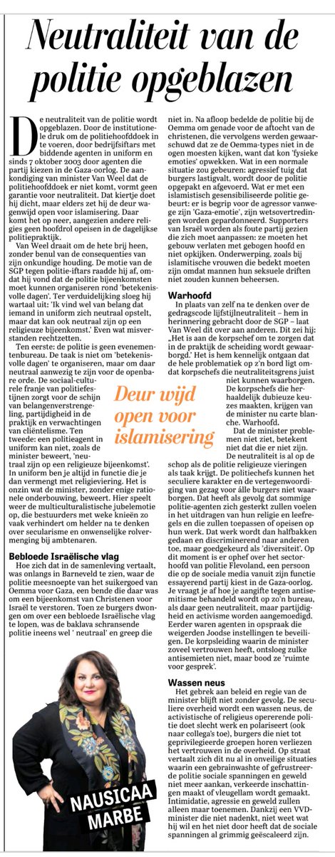 Dank je wel <a href="/nausicaamarbe/">Nausicaa Marbe 🇺🇦</a> 🎯
Intimidatie, agressie en geweld zullen alleen maar toenemen. Dankzij een VVD-minister die niet nadenkt, niet weet wat hij wil en het niet door heeft dat de sociale spanningen al grimmig geëscaleerd zijn.

Lees je mee warhoofd <a href="/ministerjenv/">David van Weel</a>?