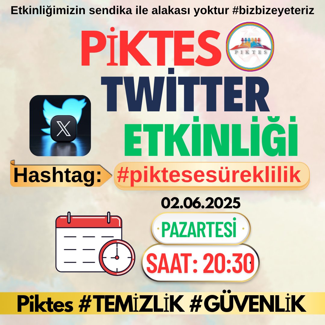 Güvenlik ve temizlik personelinin ortak yapacağı büyük etkinlik Pazartesi AKŞAM 20:30'da

#piktesesüreklilik