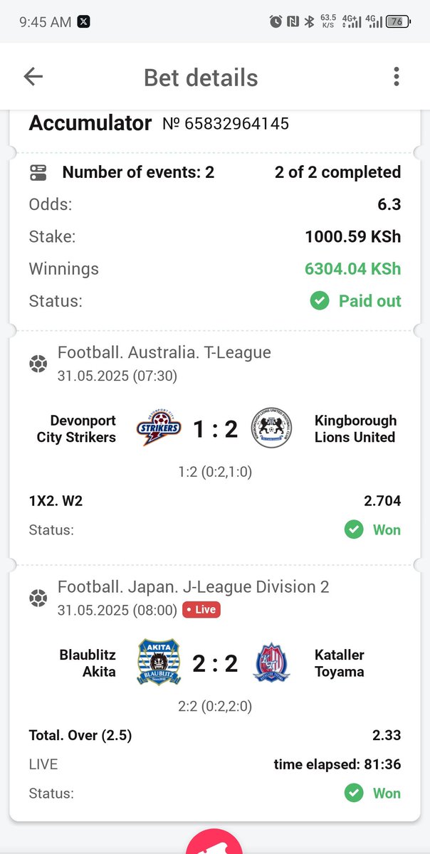 Won💟♻️🔥First one innit!!!!! Congratulations🎉🎉 load your DBBET accounts. 

Register👉 db-bet.co/4lW0Tbg
Promo code👉 Hope 
Download DBBET app👇 here 👇
db-bet.co/44HYJWe