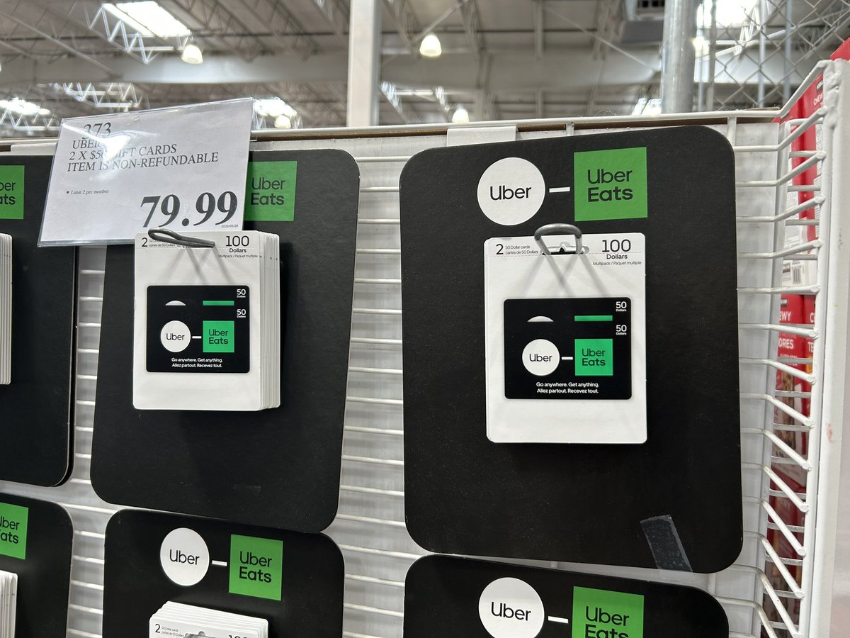 One of many things I love about Costco is discounted gift cards. If it’s something you would buy anyway it’s great savings . 20% off uber,10% off Air Canada recently, I’ve also seen West Jet and Porter. Plus it stacks with 2% Costco Executive cash back and credit card cash back