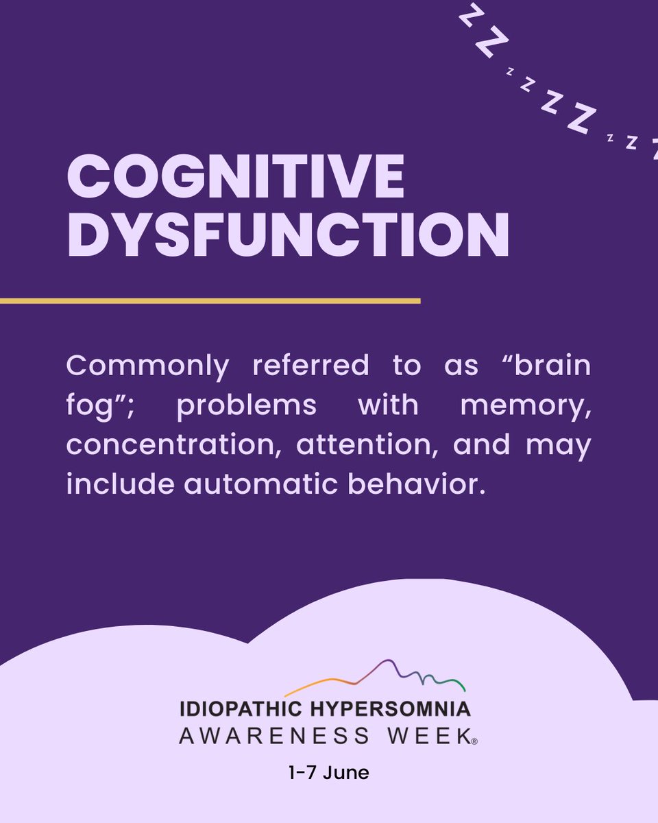Two of the often debilitating symptoms of IH include:
📍 Cognitive Dysfunction.
📍 Automatic Behavior.

These symptoms can affect work, relationships, and safety and are often misunderstood or dismissed.

What is #IdiopathicHypersomnia?
bit.ly/IHFacts