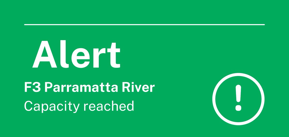 F3 PARRAMATTA RIVER: Ferries to Circular Quay are full, with large crowds heading into the CBD for #VividSydney. Visit transportnsw.info to plan alternative trips.