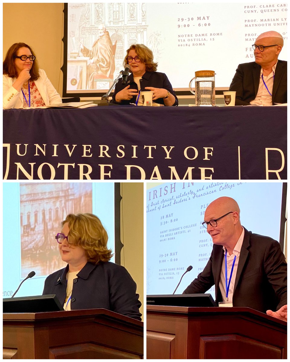 IrlEmbHolySee's tweet image. Last day of the Irish in Rome conference at Notre Dame Rome focusing on the Irish-Italian literary links and the legacy of Luke Wadding. It was incredible to discover so many other connections between Ireland &amp;amp; Rome🔗🇮🇪