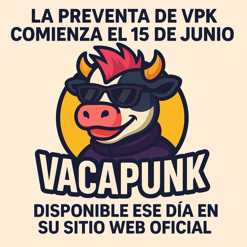 VacaPunk's tweet photo. Se acerca preventa 🔥🚀
Y con ella una nueva oportunidad de ser holder antes que todos!🔥🌕🚀

VacaPunk la vaca de la granja de la blockchain!🌕🚀

#memecoin #Web3Community #bnb #SolanaAirdrop #PresaleGem #cryptocurrency #CryptoNews #btc https://t.co/7tgF3PtwX3