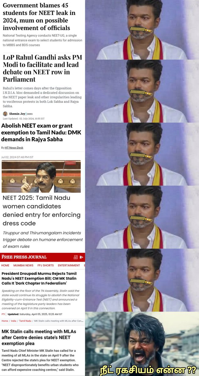 உன்ன மாதிரி ஆயிரம் பேரை பாத்தாச்சு டா. <a href="/actorvijay/">Vijay</a> 💦

#BanNEET