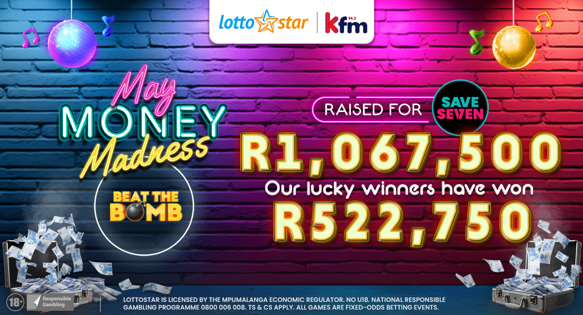Lotto_Star's tweet photo. 4+4= ATE and that’s what our May Money Madness competition did! 🍽️🔥
Our players bagged R522,750 💸 and raised R1,067,500 for #Save7! ❤️🙌
Thanks to everyone who took part — you made it all possible! 🎉👏
#MayMoneyMadness #LottoStar #Kfm945 #BigWin https://t.co/frT0uUHikt