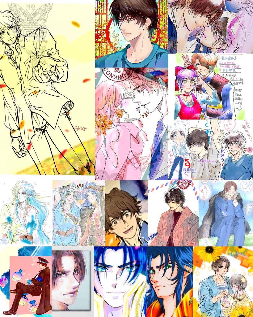 #今月描いた絵を晒そう 
#絵柄が好みっていう人にフォローされたい 
#今月描いたイラストを晒そう 
落書きはたくさんあるけど絞ってこちらを( *'艸`)💞
⭐矢とパルマを。
来月もどうぞよろしくお願いします🙇⤵️ 