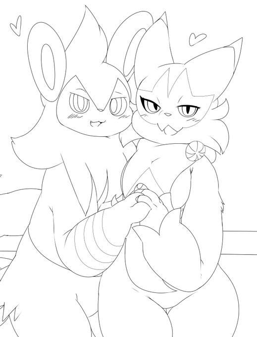 ペン入れ
ルクシオとニャローテ 