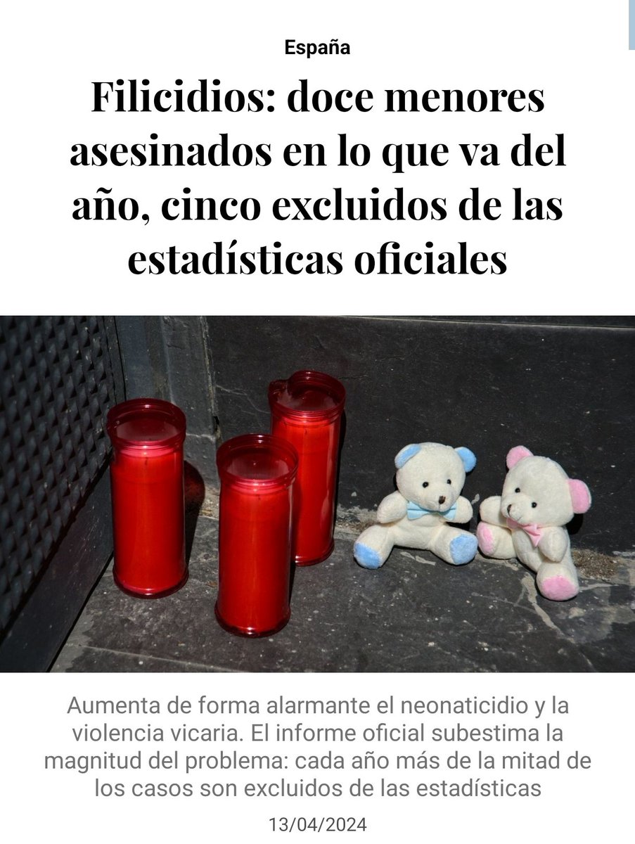 Ms_Lizzy__'s tweet image. La mal llamada "violencia vicaría" es uno de los relatos más perversos del feminismo actual. Datos de 2021: 17 niños asesinados. Sólo 7 se cuentan y se abanderan como "violencia vicaría", los otros 10 asesinados por sus madres no son útiles para el relato.