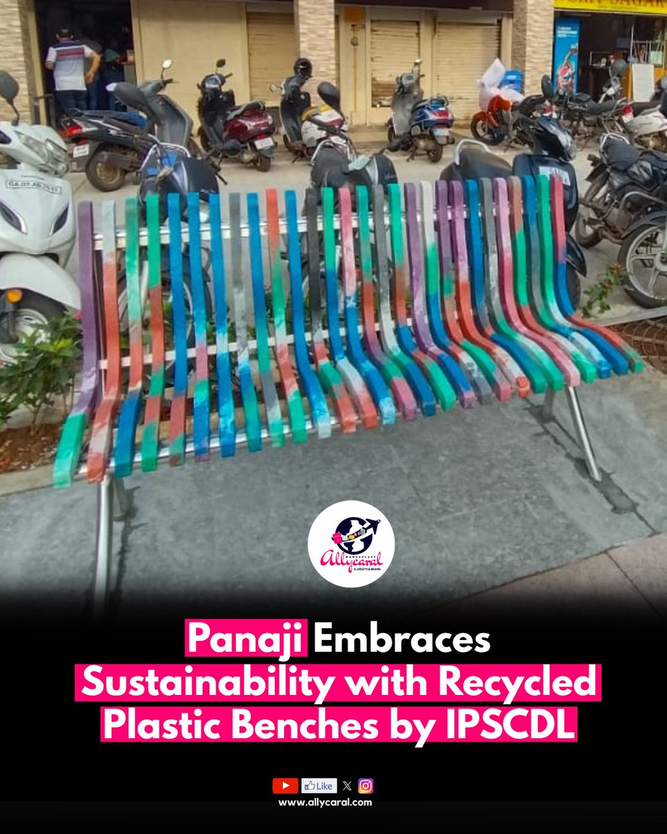 allycaralgoa's tweet image. ♻️ Green makeover for Panaji! IPSCDL installs recycled plastic benches as part of its smart city upgrade near Café Bhosle. A step toward cleaner, sustainable urban spaces. 🌱

Read details on allycaral.com/2025/05/31/pan…

#SmartCityPanaji #RecycledDesign  #IPSCDL #SwachhBharat