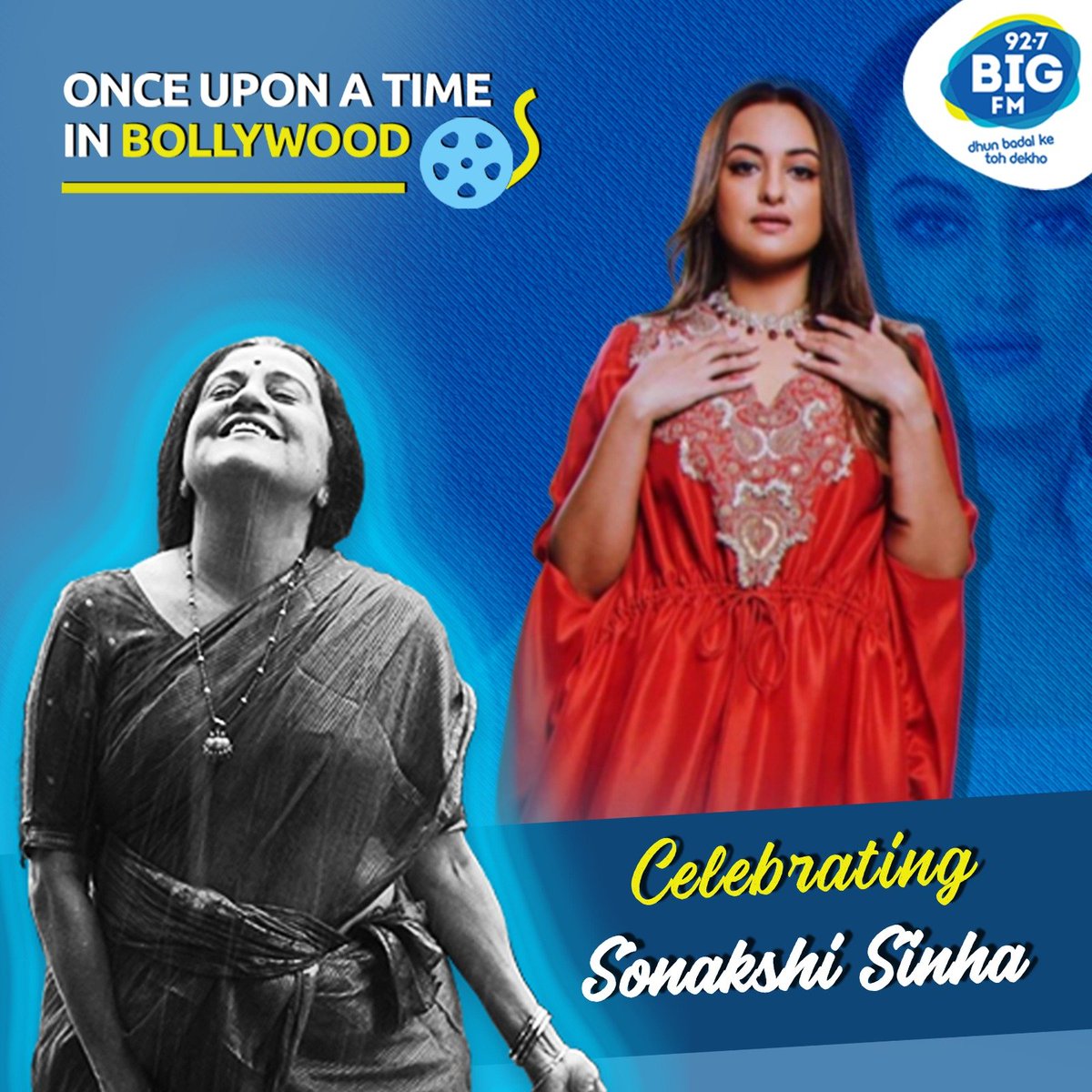 Celebrating the birthday of bollywood's #Dabangg actress - Sonakshi Sinha, this week only on Once Upon A Time In Bollywood with Bhawana Somaaya 🌟
Tune in every Sunday at 11AM on #BIGFM to catch a never heard story before only at Once Upon A Time in #Bollywood 🙌🏻😁