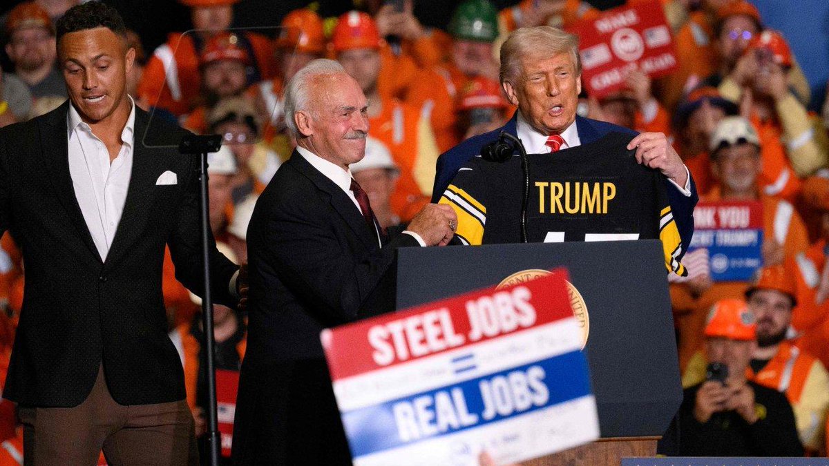 Trump se cramponne à ses droits de douane et double ceux sur l'acier et l'aluminium lecho.be/economie-polit…