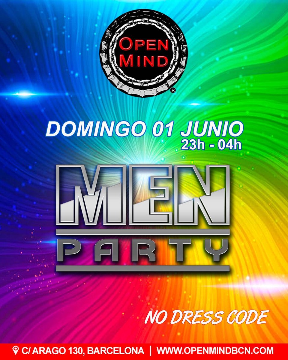 openmindbcnclub (@openmindbcnclub) on Twitter photo Domingo 1 de junio, empezamos el mes y calooorrrr…… 🏖️🏖️🏖️🏖️
con la MEN PARTY 🍭🍭🍭🍭🍭🍭de <a href="/openmindbcnclub/">openmindbcnclub</a> 🌈🌈🌈
Recuerda SEX, MUSIC and DANCE…
NO DRESS CODE Domingo 1 de junio, empezamos el mes y calooorrrr…… 🏖️🏖️🏖️🏖️
con la MEN PARTY 🍭🍭🍭🍭🍭🍭de <a href="/openmindbcnclub/">openmindbcnclub</a> 🌈🌈🌈
Recuerda SEX, MUSIC and DANCE…
NO DRESS CODE