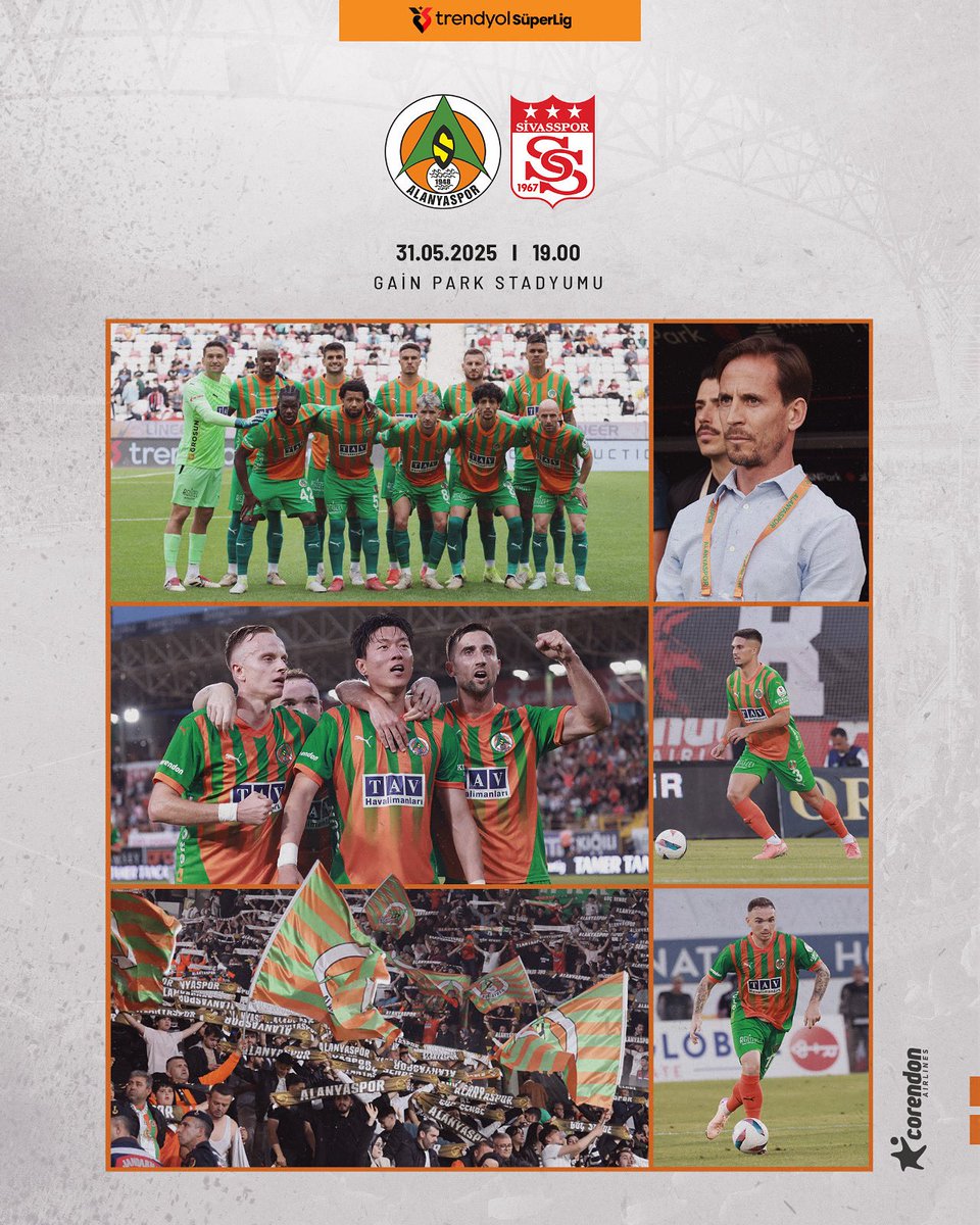📢 Maç Günü
🕘 19.00
🆚 Net Global Sivasspor
📍 GAİN Park Stadyumu
📺 beIN SPORTS 1
 
#CorendonAlanyaspor | #ALYvSVS