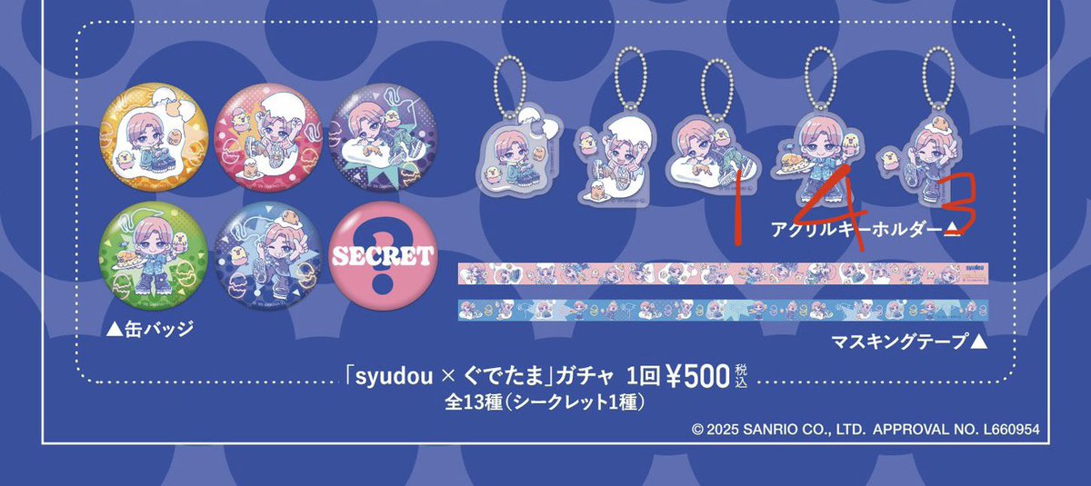 syudou ぐでたま 缶バッジ アクキー キャラバン 邪魔