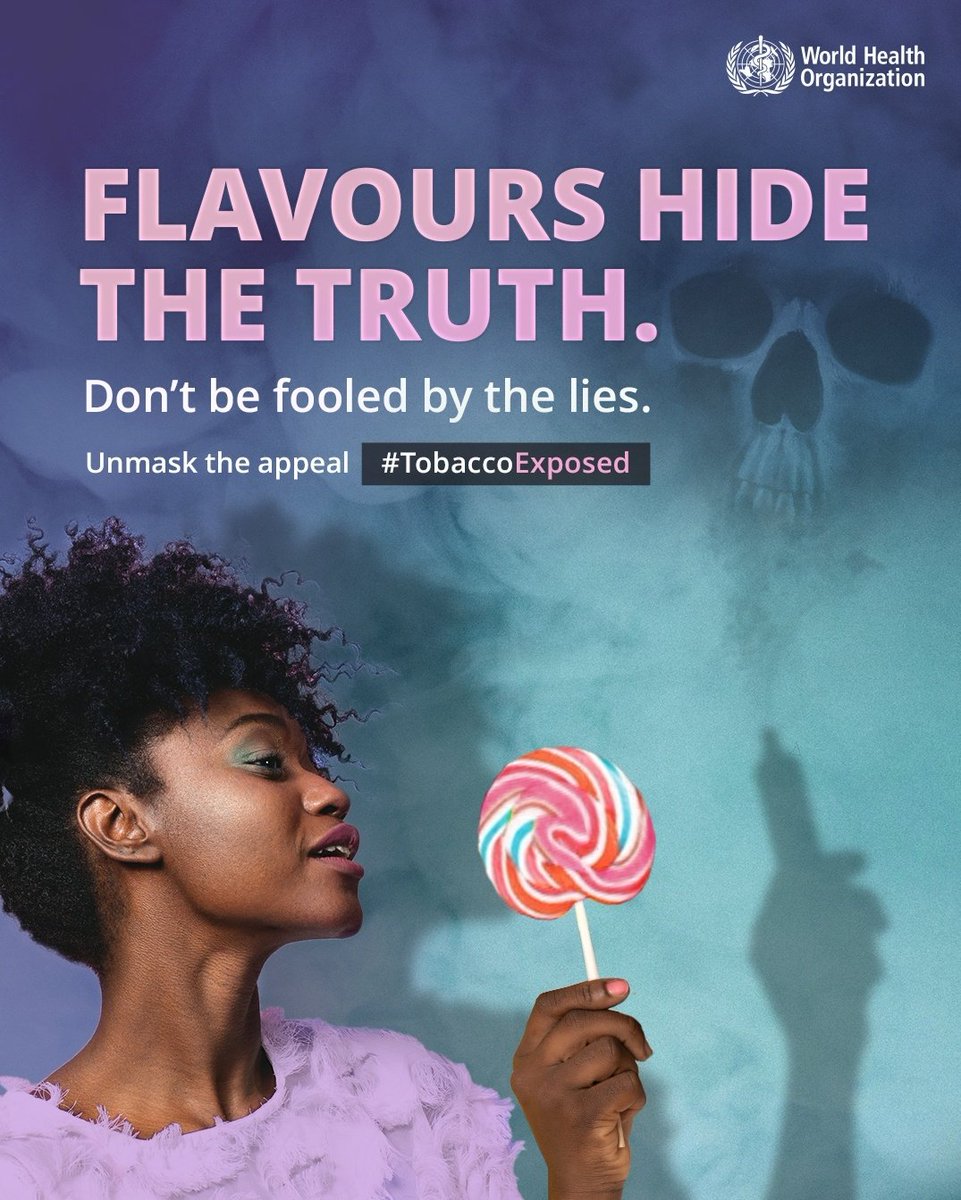 karamagih's tweet image. Filetered, flavoured & still FATAL.
#Tobacco kills up to 1/2 of its users who dont quit. Mind your lungs & think before you pass on that cancer stick to the person next to you because you thought it was the cool thing to do.
Quit! It's not too late.
👉bit.ly/NoTobacco2025