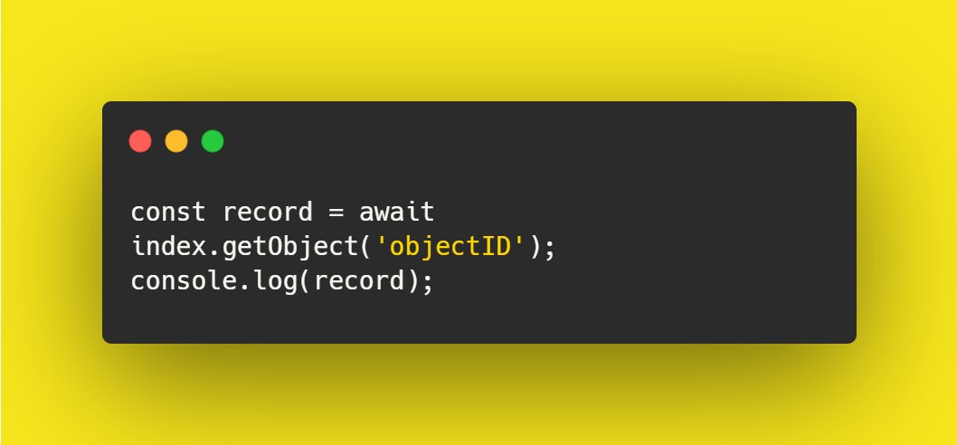nrachabathuni's tweet image. 🔧 Use getObject for fetching a specific record without a search
✅ Faster, direct access to data!
#Algolia #SearchAPI #WebDev #Frontend #JavaScript