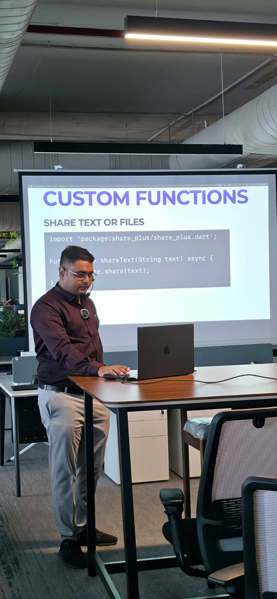 FFDGGandhinagar's tweet image. @_codewithabhi on stage now!
"Beyond Visual: Mastering Custom Code in FlutterFlow" session starting! 🔥
#FlutterFlow #Gandhinagar #TechMeetup #CustomCode #FFDG