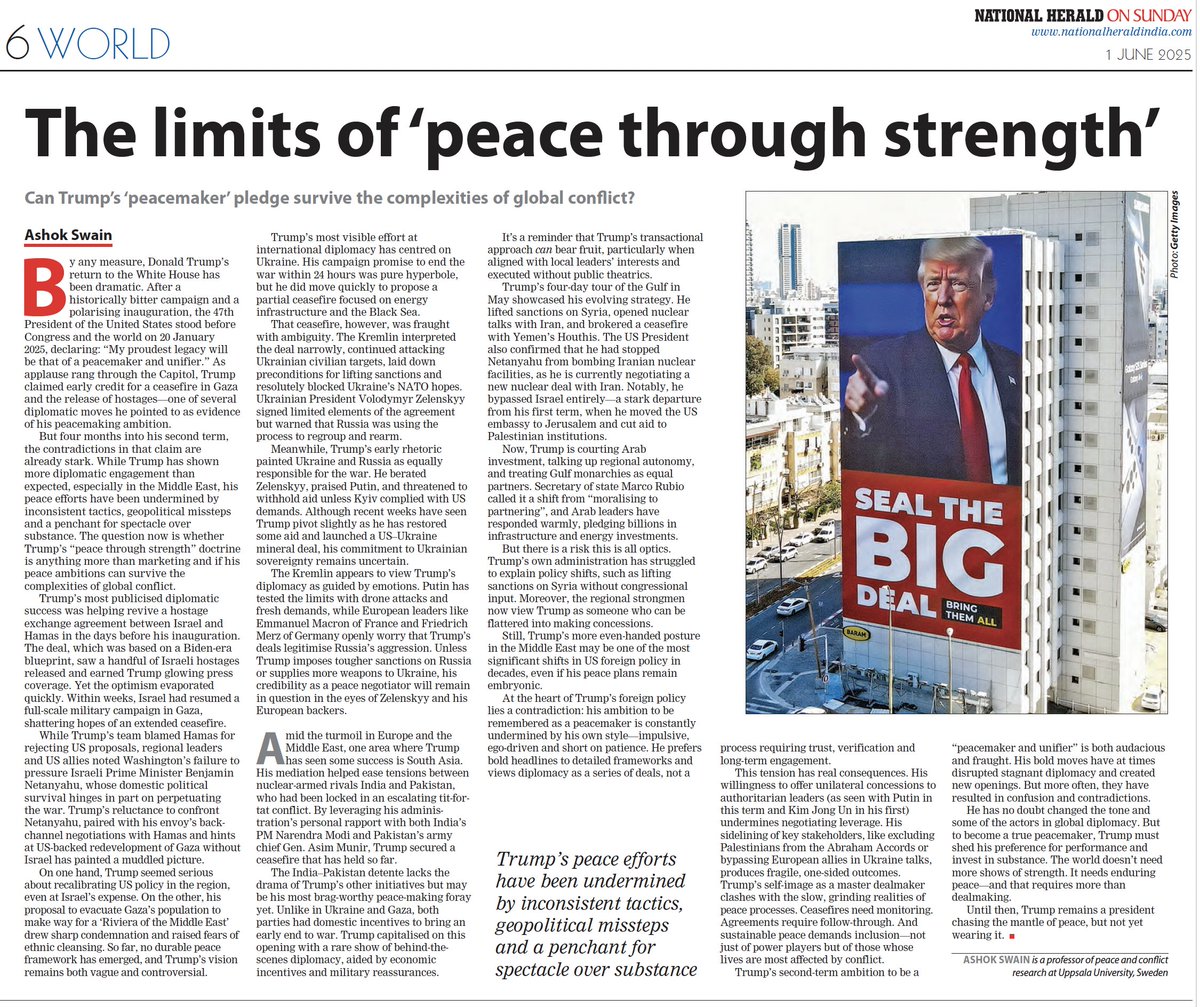 Trump and his ambition to be a Peacemaker! #MyPiece