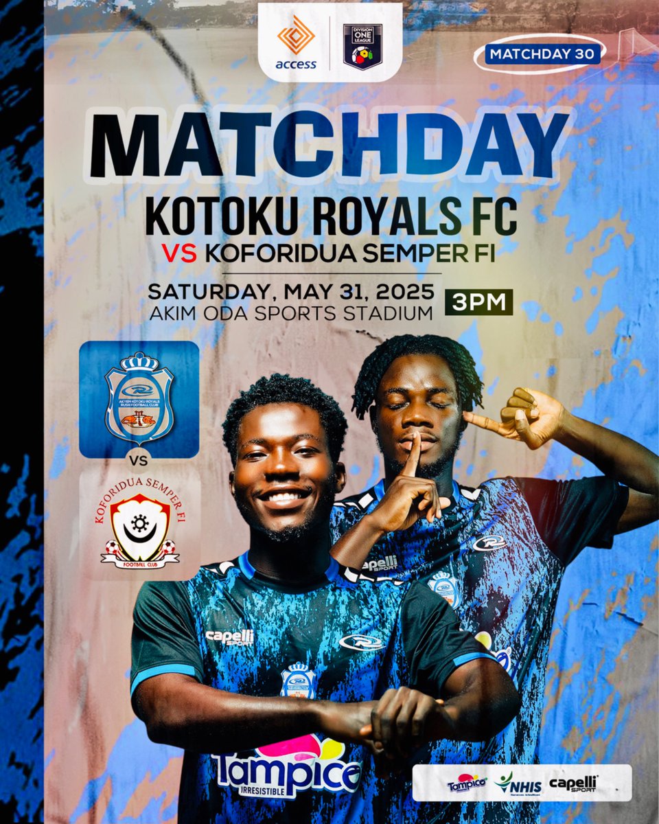 For the final time this season
IT’s ᗰᗩᎢᑕᕼᗞᗩᎩ 🔵⚫⚪

COYR💪💙

#kotokuroyalsfc  #akrfc  #royals