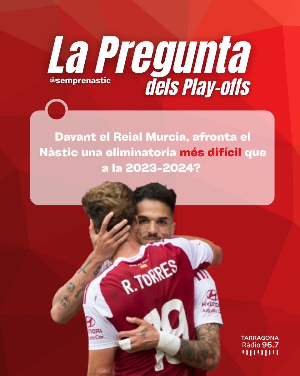 🔴📲| Us presentem La Pregunta per iniciar els Play-offs! 

❓| Més difícil, més fàcil, amb dubtes... 

🗨️| Deixa el teu comentari, et llegim! 

#NàsticReialMurcia #PlayoffsAscens