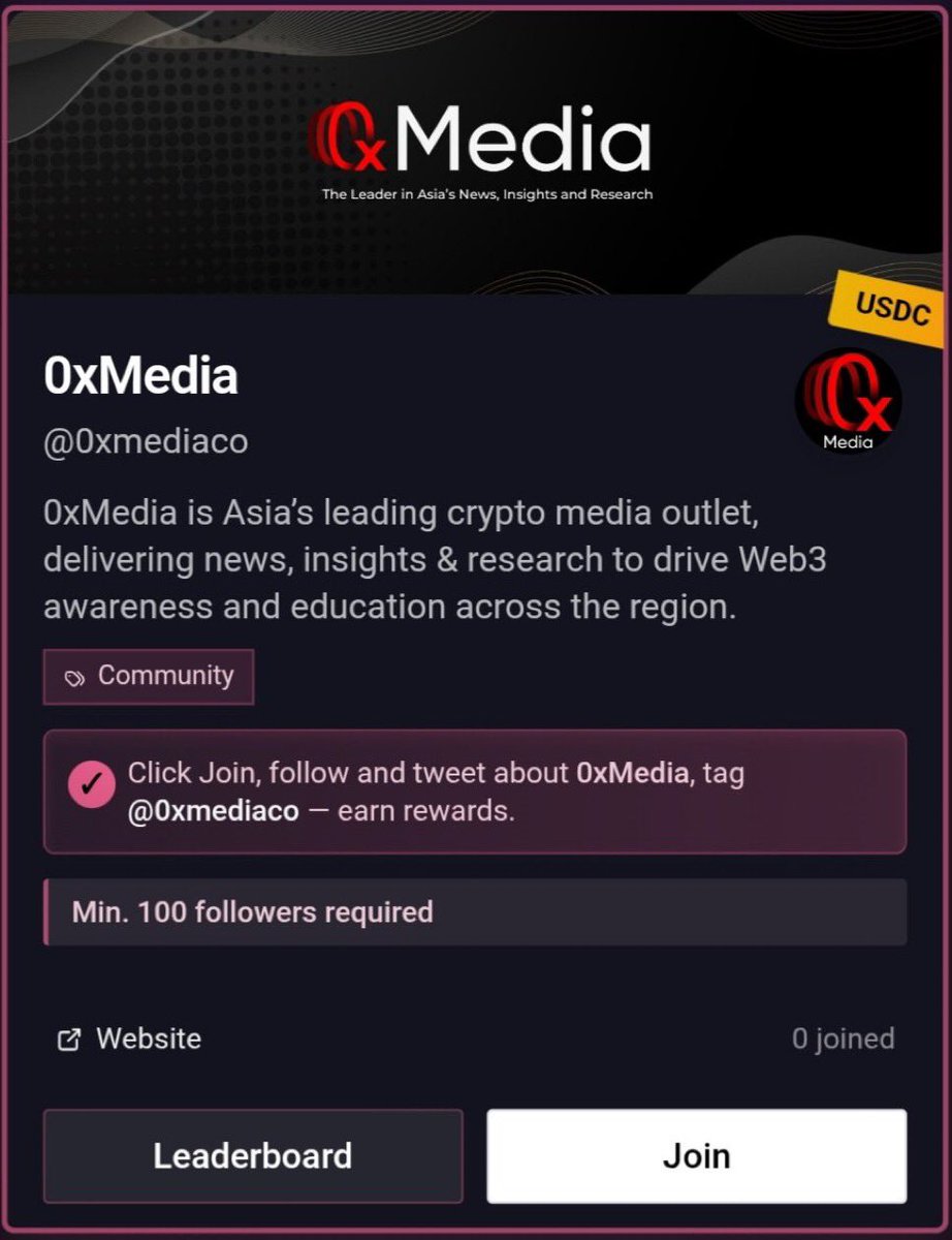 🚨 New Royalti Program on <a href="/GiveRep/">GiveRep</a> 

<a href="/0xmediaco/">0xMedia</a> 
0xMedia is Asia’s leading crypto media outlet, delivering news, insights &amp; research to drive Web3 awareness and education across the region.

Let's $REP Bullish 🚀🚀🚀
