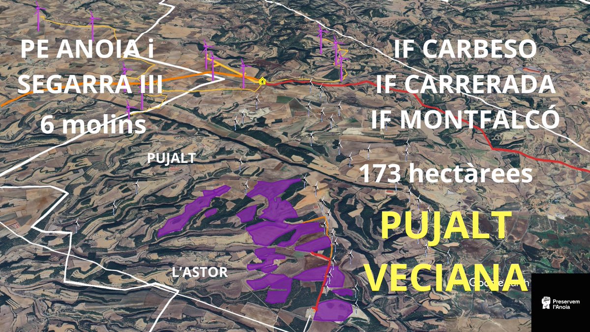 Mira quins altres projectes d’irrenovables han plantejat a l’Anoia. És un desastre ecològic en tota regla i el <a href="/govern/">Govern de Catalunya</a> ho aplaudeix.
Ho estem lluitant i amb la teva ajuda serà més fàcil.
#Implica’t 💚 
preservemlanoia.cat/implicat
#PreservemlAnoia #NiUnPamDeTerra #TransicióJusta