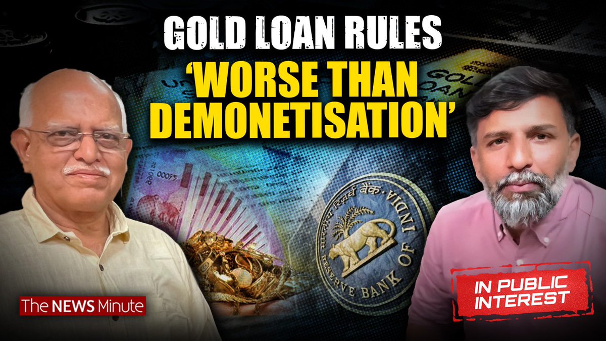 Ahmedshabbir20's tweet image. After the RBI’s draft #goldloan guidelines, the Finance Ministry has intervened and sent its recommendations to the RBI. But the problem runs deeper. BEFI VP @cpkrishnan1959 breaks it down in this week’s #InPublicInterest.

Link: youtu.be/Vpms5QuiIac?si…